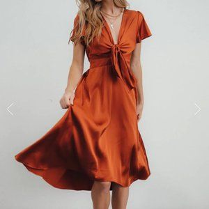 Baltic Born Poppy Satin Midi Dress
